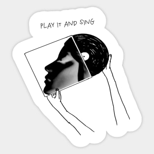 Play it and singing with cannons Sticker